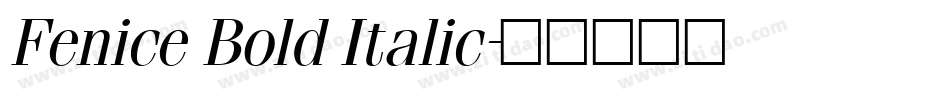 Fenice Bold Italic字体转换